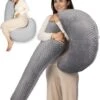 Diley Dreams J-Vorm Nova Zwangerschapskussen – Zijslaapkussen – Voedingskussen – Body Pillow – 160x63cm