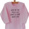 Merkloos Shirt Meisje Geef Me Een Dikke Kus Want Ik Word Grote Zus | Lange Mouw T-Shirt | Licht Roze| Maat 92 Zwangerschap Aankondiging Geboorte Bekendmaking Baby Big Sis Sister