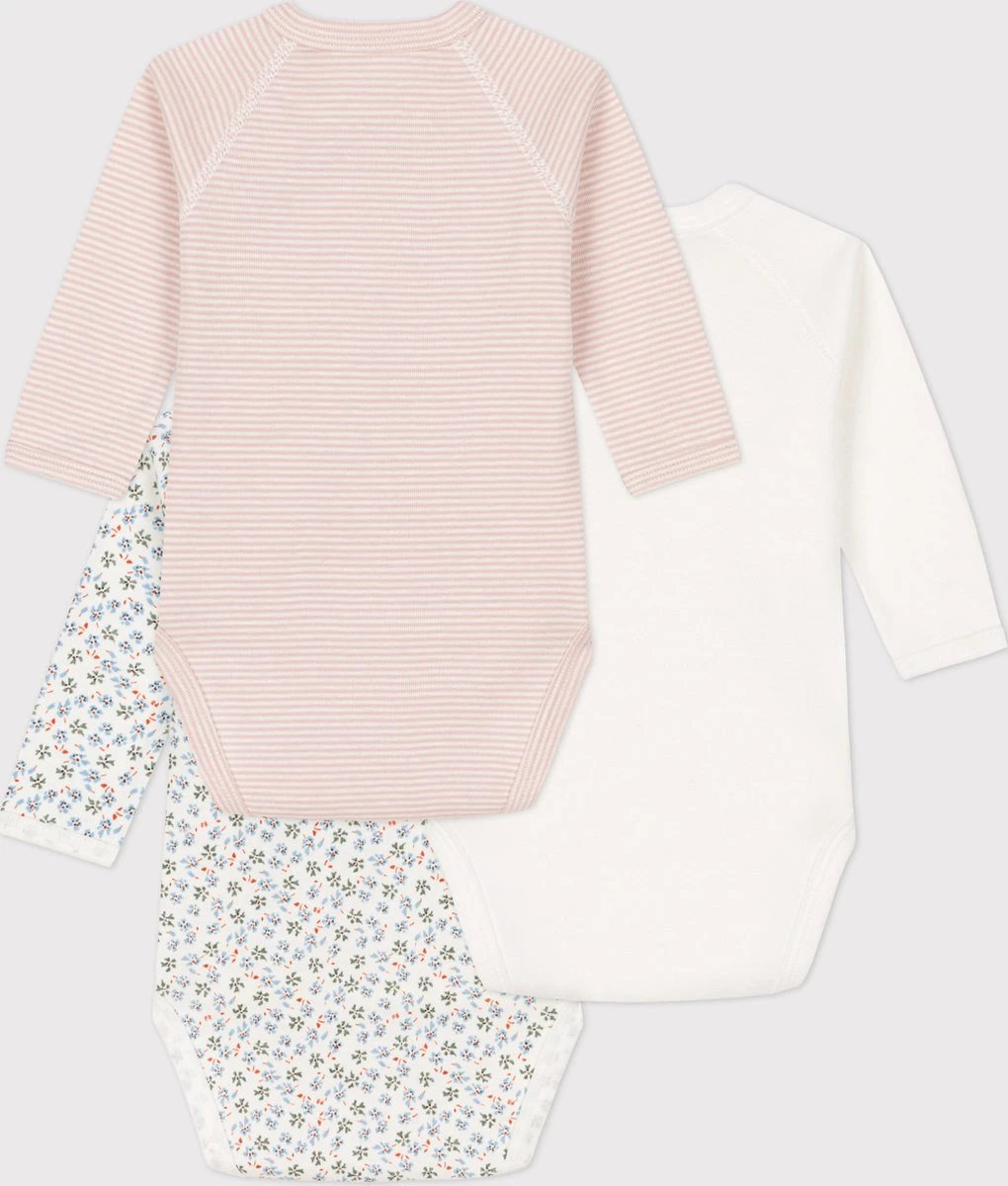Petit Bateau Set Van 3 Katoenen Body's Met Lange Mouwen Voor Baby's Meisjes Rompertje - Maat 62 4 Petit Bateau Set Van 3 Katoenen Body's Met Lange Mouwen Voor Baby's Meisjes Rompertje - Maat 62 - Afbeelding 4