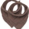Jollein Slab Bandana - Wrinkled - Chestnut - 2 Stuks