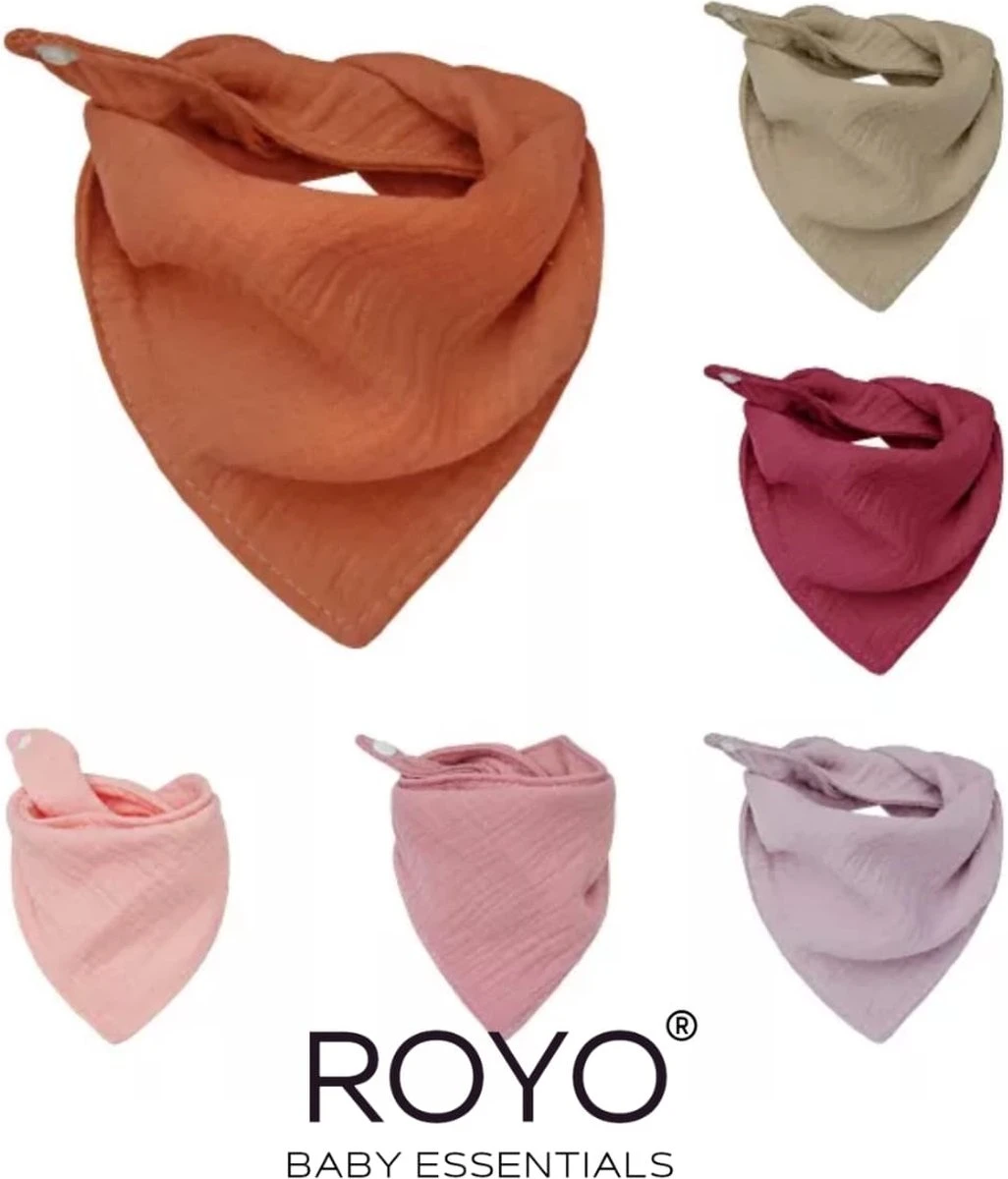 Set Van 6 Rouge Slabbetjes - 100% Organisch Katoen - Bandana Slab - Hydrofiel - Slabber - Kwijl Slabbetjes - Slabbertjes Baby - Kraamcadeau Meisje 1 Set Van 6 Rouge Slabbetjes - 100% Organisch Katoen - Bandana Slab - Hydrofiel - Slabber - Kwijl Slabbetjes - Slabbertjes Baby - Kraamcadeau Meisje