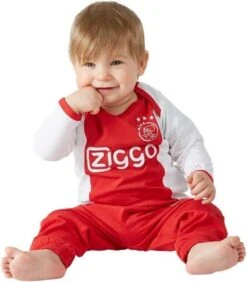 Ajax Baby Pyjama - Wit/rood - Rood/Wit - Maat 86/92