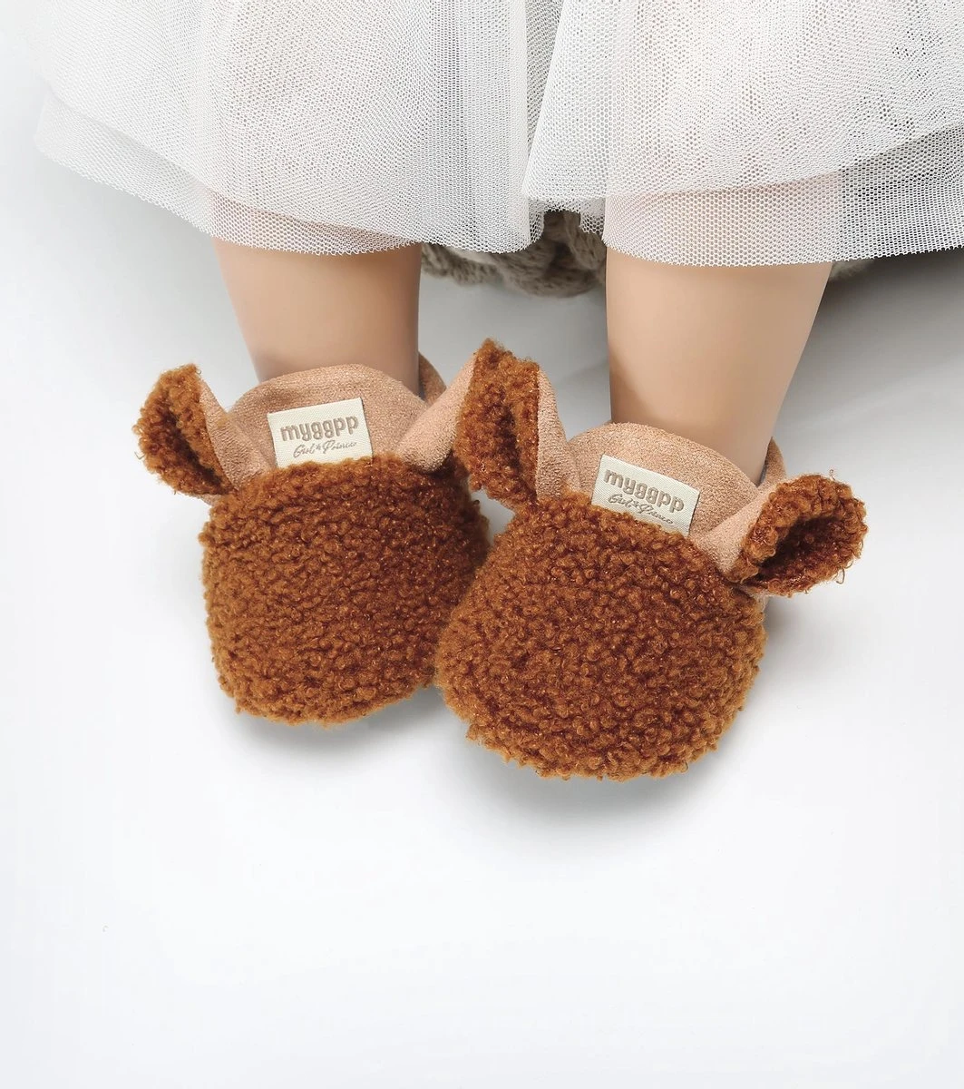 Schattige En Warme Myggpp Baby Slofjes Met Anti Slip Zool Bruin 6-12 Mnd/12 Cm 7 Schattige En Warme Myggpp Baby Slofjes Met Anti Slip Zool Bruin 6-12 Mnd/12 Cm - Afbeelding 7