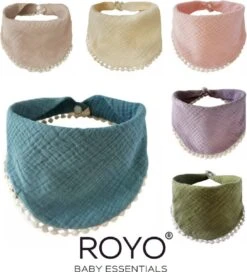 Set Van 6 Pastel Slabbetjes - 100% Organisch Katoen - Bandana Slab - Hydrofiel - Slabber - Kwijl Slabbetjes - Slabbertjes Baby - Kraamcadeau Meisje