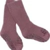 GoBabyGo - Katoenen Antislip Sokjes - Sokken - Misty Plum 6-12 Maanden