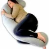 Ella® Zwangerschapskussen XXL J-vorm - Zijslaapkussen - Lichaamskussen - Voedingskussen - Body Pillow - 155cm - Afneembare Jersey Katoenen Hoes - Lichtgrijs