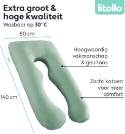 Litollo® Zwangerschapskussen XXL - Voedingskussen - Lichaamskussen - Body Pillow - 280cm - Afneembare Hoes - Olijfgroen -Goedkope Kleintje Kleding Winkel 1127x1200 1
