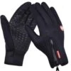 Windstopper Handschoenen Antislip, Winddicht, Thermisch Warm, Touchscreen, Ademend, Tactico Winter Heren, Dames Zwarte Rits [zwart/s]