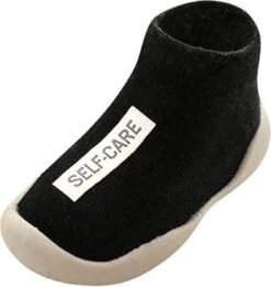 Merkloos Antislip Baby Schoentjes - Eerste Loopschoentjes – Completebabyuitzet - Maat 22,5 - 12-18 Maanden - 13.5 Cm - Zwart -Goedkope Kleintje Kleding Winkel 1135x1200