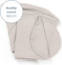 Doomoo Buddy Cover - Hoes Voor Voedingskussen Buddy - Biologisch Katoen - 180 Cm - Tetra Jersey Sand