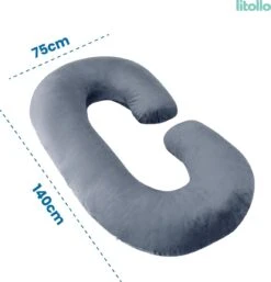Litollo® Zwangerschapskussen (C-vorm) - Voedingskussen - Lichaamskussen - Zijslaapkussen - Body Pillow - Zachte Fleece Stof - Grijs 14 Litollo® Zwangerschapskussen (C-vorm) - Voedingskussen - Lichaamskussen - Zijslaapkussen - Body Pillow - Zachte Fleece Stof - Grijs -Goedkope Kleintje Kleding Winkel 1155x1200 3