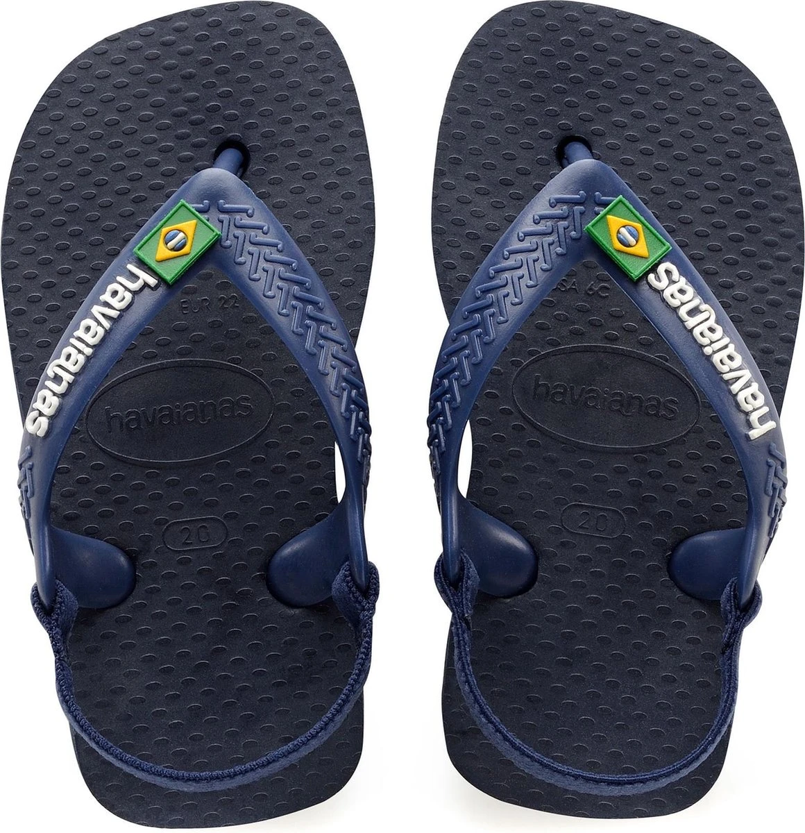 Havaianas Baby Brasil Logo Unisex Slippers - Marine/Yellow Citric - Maat 25/26 8 Havaianas Baby Brasil Logo Unisex Slippers - Marine/Yellow Citric - Maat 25/26 - Afbeelding 8
