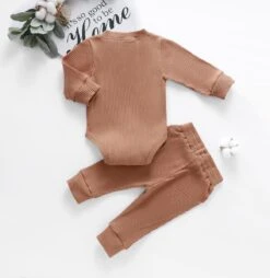 Merkloos Newborn Kleding - Baby Kleding Meisje - Baby Kleding Jongens - Babykleertjes Set 2/delig 0-3 Maanden -Coffee -Goedkope Kleintje Kleding Winkel 1165x1200