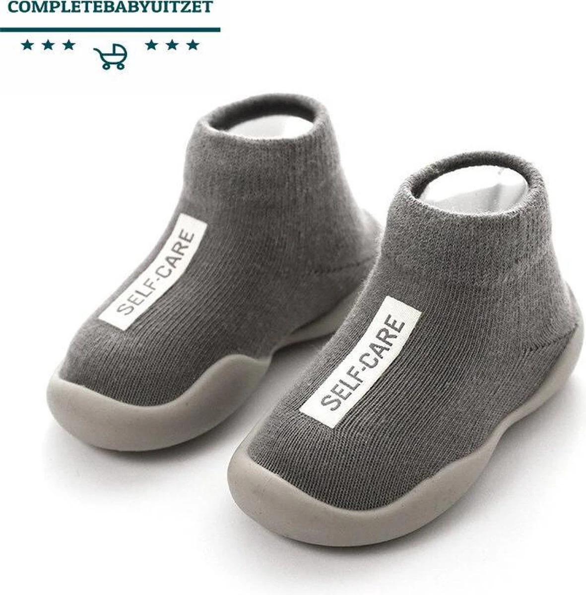 Merkloos Antislip Baby Schoentjes - Eerste Loopschoentjes – Completebabyuitzet - Maat 20,5 – 6-12 Maanden – 13 Cm - Grijs 4 Merkloos Antislip Baby Schoentjes - Eerste Loopschoentjes – Completebabyuitzet - Maat 20,5 – 6-12 Maanden – 13 Cm - Grijs - Afbeelding 4