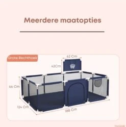 Merkloos Speelbox - Opvouwbaar - 0-9 Jaar - Grondbox - Inclusief Kleurrijke Speelmat - Playpen - Ballenbak - Baby Box Speelgoed - Box -Goedkope Kleintje Kleding Winkel 1192x1200 2