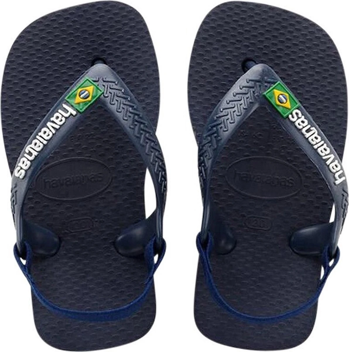 Havaianas Baby Brasil Logo Unisex Slippers - Marine/Yellow Citric - Maat 25/26 15 Havaianas Baby Brasil Logo Unisex Slippers - Marine/Yellow Citric - Maat 25/26 - Afbeelding 15