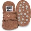 Little Riots - Babyslofjes - Fleece Stepper - Brownie - 12-18 Maanden (13cm) - Schoenmaat 20-21