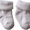 2-Pack Zachte Merino Wollen Baby Sokjes 80% Wol S1 - Unisex - Wit - 0-4 Maanden
