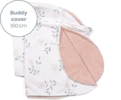 Doomoo Buddy Cover - Hoes Voor Voedingskussen Buddy - Biologisch Katoen - 180 Cm - Spring Pink
