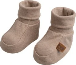Baby's Only Slofjes Melange - Clay - 0-3 Mnd - 100% Ecologisch Katoen - GOTS