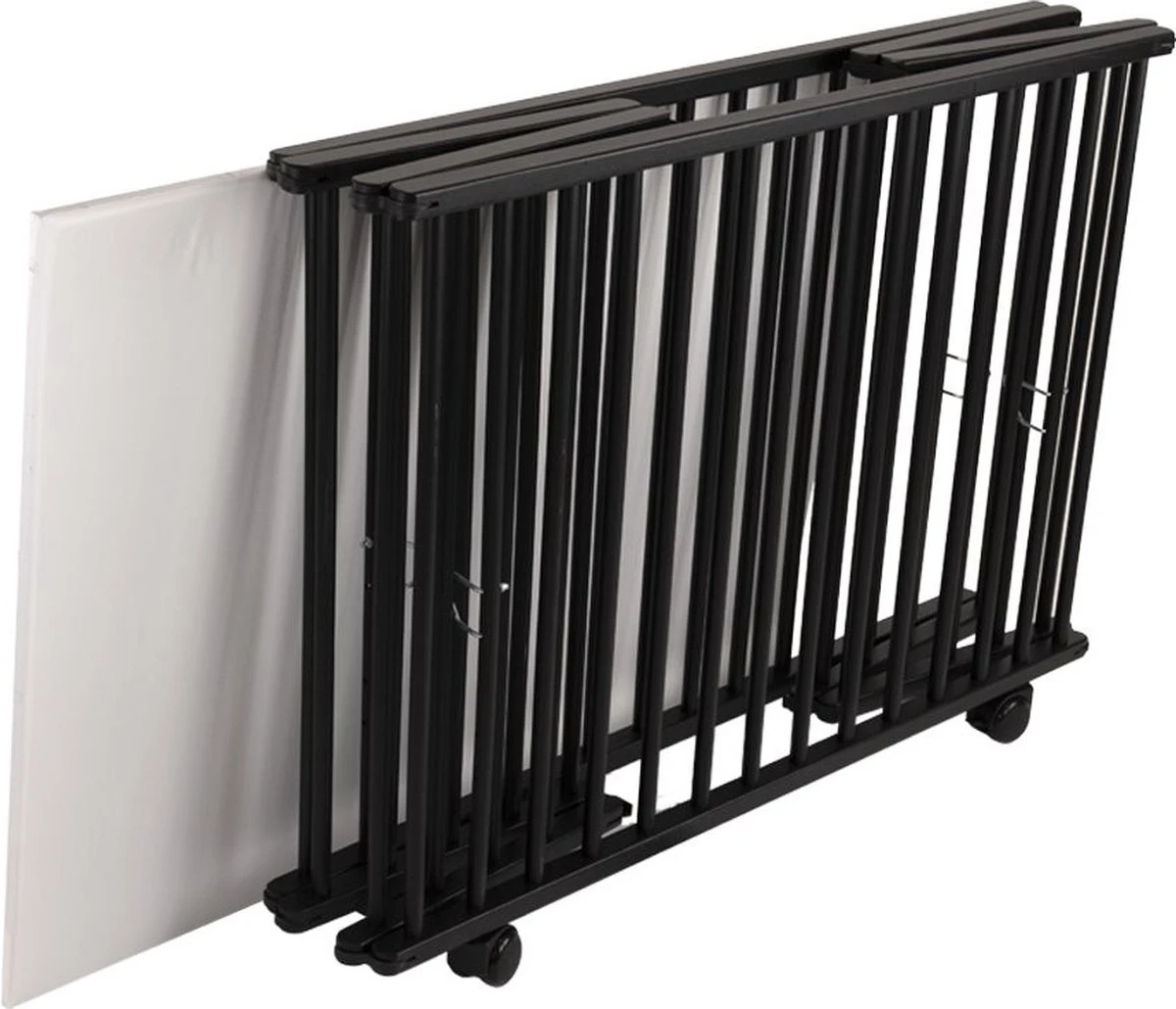 Cabino Baby Box Inklapbaar Met In Hoogte Verstelbare Bodem Zwart 3 Cabino Baby Box Inklapbaar Met In Hoogte Verstelbare Bodem Zwart - Afbeelding 3