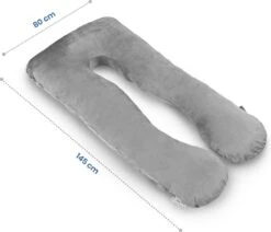 TELANO® Velvet Zwangerschapskussen Hoes XXL Grijs 145 X 80cm|High Quality Zachte Velvet|Voedingskussen Hoes -Goedkope Kleintje Kleding Winkel 1200x1032 3