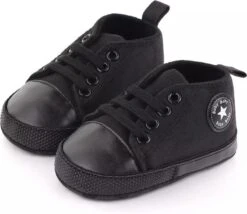 Star Nieuwe Klassieke Sport Sneakers Pasgeboren Baby Jongens Meisjes Eerste Wandelaars Schoenen 0-6 Maanden, Zachte Zool Anti-Slip Baby Schoen 2020 ( Kleur: Black Black ! )