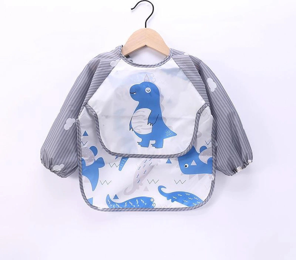 Slabbetjes Lange Mouwen Met Opvangbak (1-3 Jaar) - Dinosaurus Beer - Mag In Vaatwasser/ Wasmachine 4 Slabbetjes Lange Mouwen Met Opvangbak (1-3 Jaar) - Dinosaurus Beer - Mag In Vaatwasser/ Wasmachine - Afbeelding 4