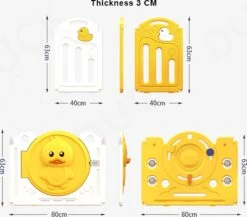 Kunststof Grondbox Van Babyduck | Playpen | Babypark | Grote Babybox | Hoge Kwaliteit | Kleur Geel -Goedkope Kleintje Kleding Winkel 1200x1056 3