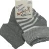 La Petite Couronne Babysokken Uni/gestreept Newborn Grijs 2-pack