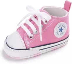 Stoere Baby Schoenen - Babysneakers Van Baby-Slofje - Roze Maat 19 (13 Cm)