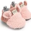 Schattige En Warme Myggpp Baby Slofjes Met Anti Slipzool Roze 6-12 Mnd/12 Cm