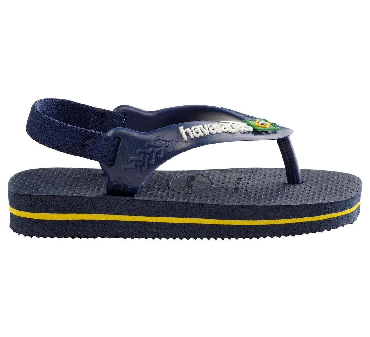 Havaianas Baby Brasil Logo Unisex Slippers - Marine/Yellow Citric - Maat 25/26 2 Havaianas Baby Brasil Logo Unisex Slippers - Marine/Yellow Citric - Maat 25/26 - Afbeelding 2