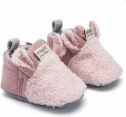 Babyslofjes - Antislip – Fleece Voering - Completebabyuizet - Slofjes Voor Je Baby, Dreumes Voor Jongens En Meisjes – 12-18 Maanden (13cm) - Roze