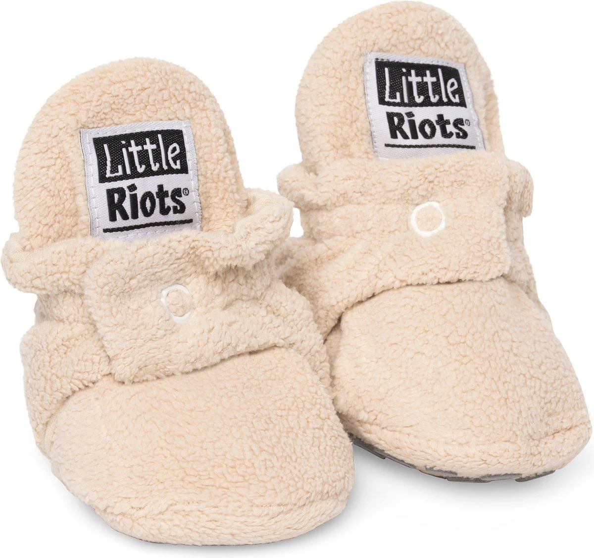 Little Riots - Babyslofjes - Fleece Stepper - Soft Beige - 12-18 Maanden (13cm) - Schoenmaat 20-21 2 Little Riots - Babyslofjes - Fleece Stepper - Soft Beige - 12-18 Maanden (13cm) - Schoenmaat 20-21 - Afbeelding 2
