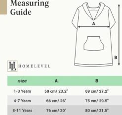 HOMELEVEL Badstof Poncho Voor Kinderen - Badponcho Voor Jongens En Meisjes - Met Capuchon - Strandponcho Van Zachte Stof -Goedkope Kleintje Kleding Winkel 1200x1127 4
