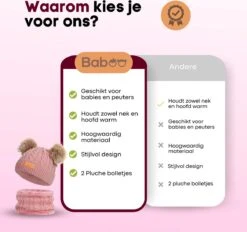 Baboo Baby Muts & Sjaal - Baby Kleding Jongens En Meisjes - Winter Kinderkleding - 0 Tot 2 Jaar - Onesize - Roze -Goedkope Kleintje Kleding Winkel 1200x1129