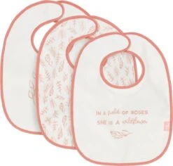 Jollein Slab Badstof Waterproof Meadow - Rosewood - 3 Stuks