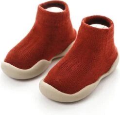 Antislip Baby Schoentjes - Eerste Loopschoentjes - Schoenmaat 20-21 – 12-18 Maanden (13cm) - Rood - Completebabyuitzet
