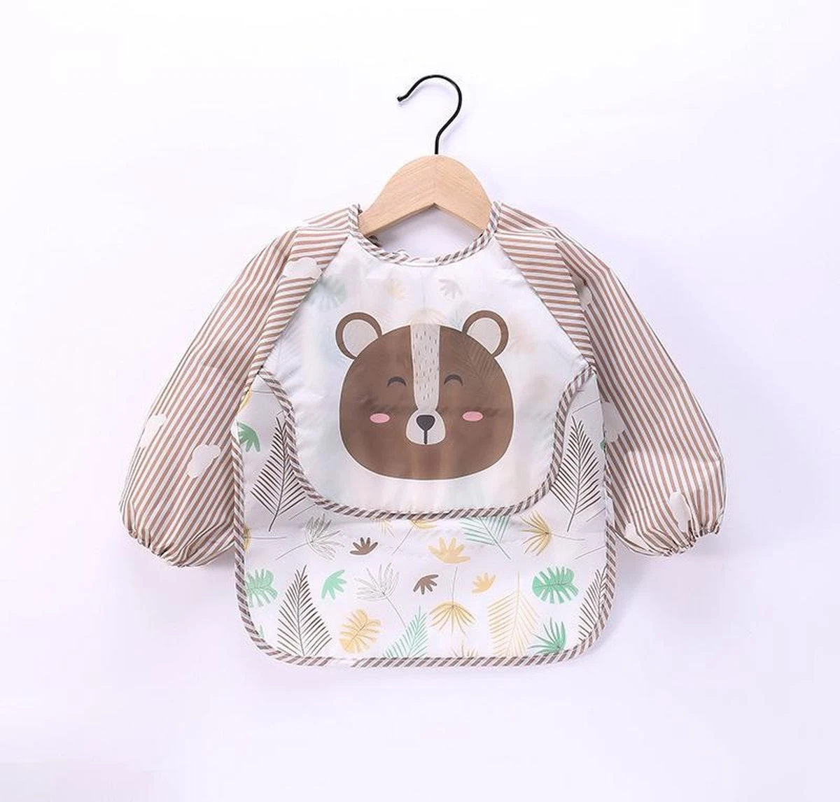 Slabbetjes Lange Mouwen Met Opvangbak (1-3 Jaar) - Dinosaurus Beer - Mag In Vaatwasser/ Wasmachine 5 Slabbetjes Lange Mouwen Met Opvangbak (1-3 Jaar) - Dinosaurus Beer - Mag In Vaatwasser/ Wasmachine - Afbeelding 5