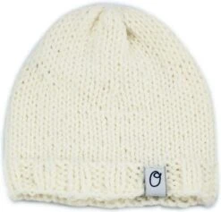 Gebreid Newborn Babymutsje 100% Bio-Merino - Crème