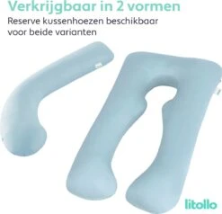 Litollo® Zwangerschapskussen XXL - Voedingskussen - Lichaamskussen - Body Pillow - 280cm - Grijs - Met Gratis Extra Afneembare Hoes (t.w.v. €29,95) -Goedkope Kleintje Kleding Winkel 1200x1155