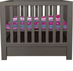 Baby Box Crowned Love Met Lade Op Wielen - Baby Park Grey 100x80
