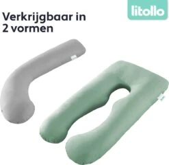 Litollo® Zwangerschapskussen XXL - Voedingskussen - Lichaamskussen - Body Pillow - 280cm - Afneembare Hoes - Olijfgroen -Goedkope Kleintje Kleding Winkel 1200x1166 2