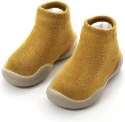 Antislip Baby Schoentjes - Eerste Loopschoentjes - Schoenmaat 20-21 - 12-18 Maanden (13cm) - Geel - Completebabyuitzet