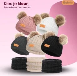 Baboo Baby Muts & Sjaal - Baby Kleding Jongens En Meisjes - Winter Kinderkleding - 0 Tot 2 Jaar - Onesize - Roze -Goedkope Kleintje Kleding Winkel 1200x1174 1