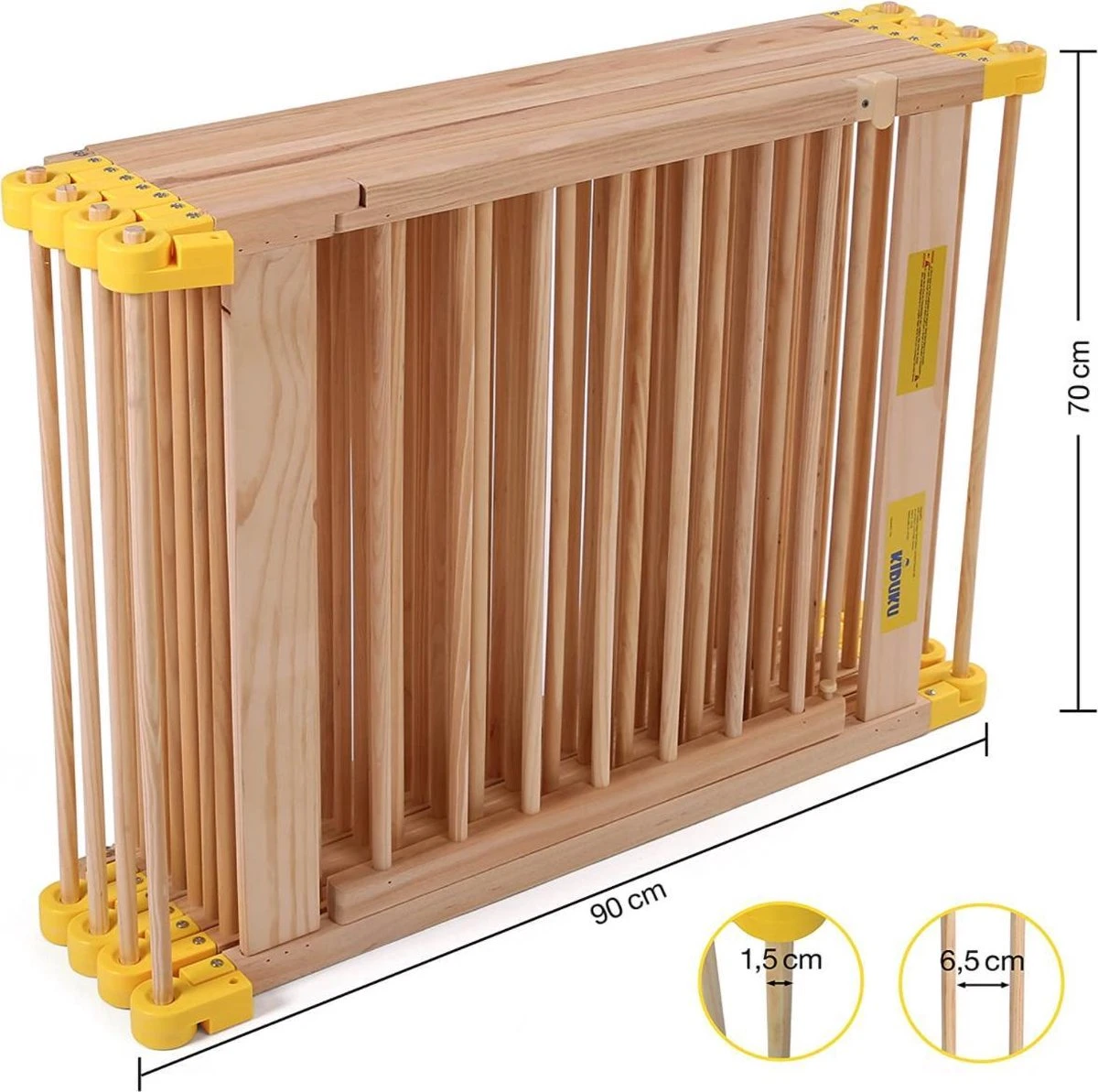 KIDUKU® 7,2 Meter Veiligheidshek XXL Inklapbaar Incl. Deur, Bestaand Uit 8 Elementen, Naar Wens Te Vormen Box Hek Grondbox 4 KIDUKU® 7,2 Meter Veiligheidshek XXL Inklapbaar Incl. Deur, Bestaand Uit 8 Elementen, Naar Wens Te Vormen Box Hek Grondbox - Afbeelding 4