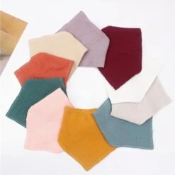 5 Stuks Hydrofiele Bandana Slabbetjes - Effen Roze- Grijs Wit - Katoen - Kwijlslabbetjes -Goedkope Kleintje Kleding Winkel 1200x1198 1