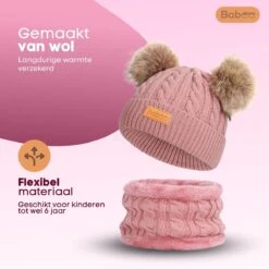 Baboo Baby Muts & Sjaal - Baby Kleding Jongens En Meisjes - Winter Kinderkleding - 0 Tot 2 Jaar - Onesize - Roze -Goedkope Kleintje Kleding Winkel 1200x1200 12