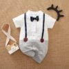 Nezr® Newborn - Baby Kleding Jongens - Baby Kleding Meisjes - Baby Cadeau - Kraam Cadeau - Romper Set - Babyshower Cadeau Setje Met Strikje 0-3 Maanden